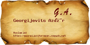 Georgijevits Azár névjegykártya